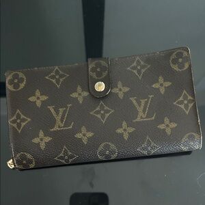 Vintage Louis Vuitton Black and Gold Monogram Wallet